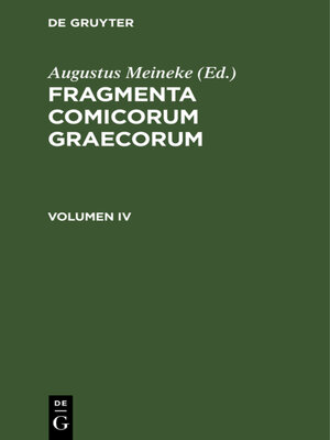 cover image of Fragmenta Poetarum Comoediae Novae